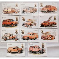 Пожарные машины. Авторские календарики, набор из 11 штук, 2026.