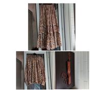 Комплект Сафари юбка+блуза+пояс XXS-XS