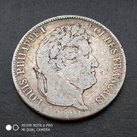 5 франков 1834 г. Луи Филлип l.