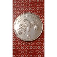 Белиз 25 центов 1974 серебро