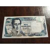 Колумбия 1000 песо образца 1991 года XF p432