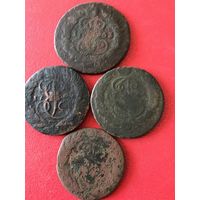 2 копейки 1763-1766г.цена за все.