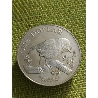 Новая Зеландия 1 доллар, 1984 г ( Чёрный Робин )