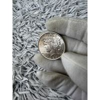 США. 1 доллар 1924. Мирный $. Полный штемпельный блеск. aUNC