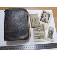 Старинный католический молитвослов-песенник 1893г nowa Sluzpa Boza кожаный переплет