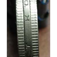 50 копеек 1964 года. Брак: штамповка на листе металла для монеты 20 копеек.