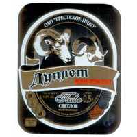 Этикетка пива Дуплет крепкое Брестский ПЗ М727