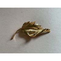 Брошь Листик Hollywood США винтаж