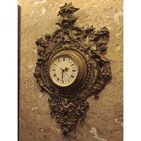 Большие бронзовые настенные часы Европа