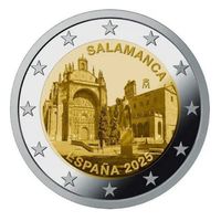 Испания 2 евро 2025 Саламанка - Старый город UNC из ролла