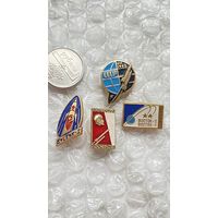 Значки космос, Восток 3, Восток 4, 4 шт