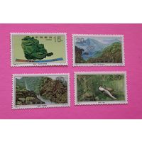 Китай 1995 4 марки Природа гора Динху заповедник Буддийский центр