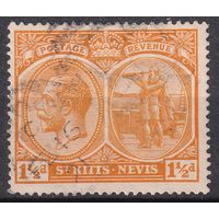 176.BrK. Великобритания. Колонии. Сент Китс и Невис. Георг V. 1920 г. 1 1/2d. Mi.#26.