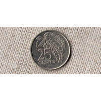 Тринидад и Тобаго 25 центов 2001//флора