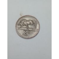 ЮАР 2 цента 1975 года . Suid - Africa