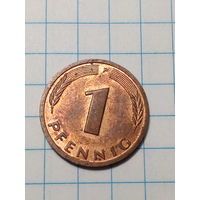 1 пфенниг ФРГ 1991 F год