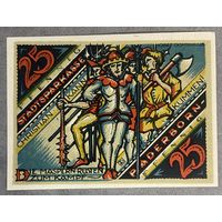 Нотгельд 25 пфеннигов 1921 год. Падерборн. Веймарская республика