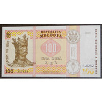 Молдова 100 лей 2015 подп. Драгу UNC