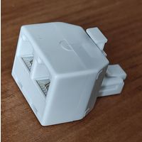 Переходник тлф 6Р4С штекер-2 гнезда 3 шт. с 1 рубля