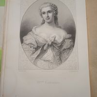 Melle Caussin. Гравюра середина 19века Франция Париж Оригинал 27х18см. РАСПРОДАЖА КОЛЛЕКЦИИ.