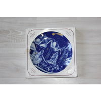 Фарфоровая, настенная, рождественская тарелка, клеймо, Германия.