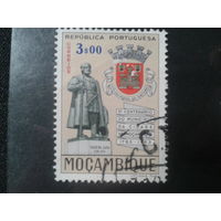 Мозамбик, колония Португалии, 1963. Памятник Васко де Гама, герб города Мозамбик