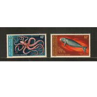 Афар и Исса-1973(Мих.80-81),  **,    Морская Фауна ,Рыбы(полная серия)