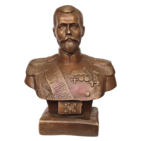 Бюст Николая II Бронза