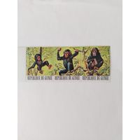 Гвинея  1977 3м сцепка  дикие животные