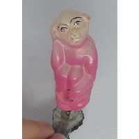 Игрушка ёлочная Обезьянка (Цирк), стекло. СССР