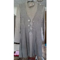 Платье тепленькое, трикотажное, б.у, р.44-46