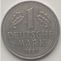 Германия 1 марка 1981 г. J