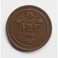 Швеция 2 эре 1899 год.