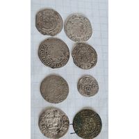 С 1 РУБЛЯ ! ЛОТ ВОСЕМЬ МОНЕТ СРЕДНЕВЕКОВЬЕ ВКЛ И ПОЛЬША