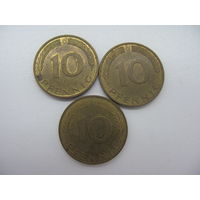ФРГ  10 пфеннигов  1990 G .   F . D .
