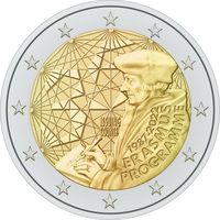 2 евро 2022 Ирландия 35 лет программы Erasmus UNC из ролла