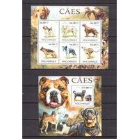 Мозамбик 2011 Фауна домашние собаки - 1 лист + 1 блок MNH**