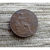 Werty71 Великобритания 1 фартинг 1921 Георг 5