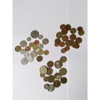 Лот монет -54 шт-без МЦ  *--Америка--Европа--Азия*