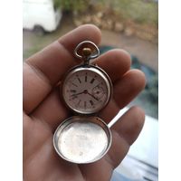 Винтажные серебряные часы 84 проба серебра remontoir cylindre 10 Швейцария на ходу!