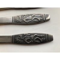 Нож десертный. Ну, погоди! СССР. Нержавейка. Клеймо. Нытвенский МЗ