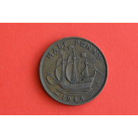 Великобритания 1/2 пенни 1944 с 1 руб