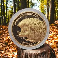 Вожык Ёж Ёжик Нedgehog, Золото Au 999, 50 рублей 2011, 7.78 грамма, тираж 1000 шт.