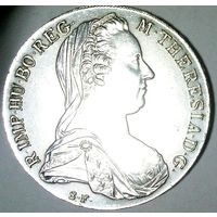 АВСТРИЯ 1 талер 1780 год "МАРИЯ ТЕРЕЗИЯ" серебро - aUNC! - ШТЕМПЕЛЬНЫЙ БЛЕСК!