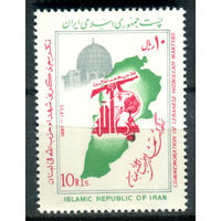 Иран  - 1987г. - Карта Ливана. Эмблема - 1 марка - полная серия, MNH [Mi 2208]. #O-Se-Z-1-9