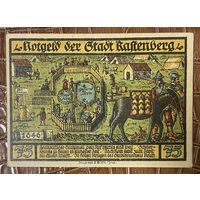 Нодгельд 75 пфеннигов 1921 год. Растенберг. Веймарская республика