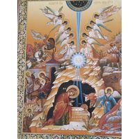 Икона Рождество шикарная 45/32