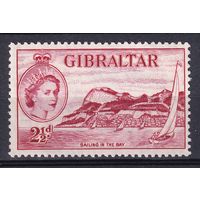 57.BrK. Великобритания. Колонии. Гибралтар. Елизавета II. Местные мотивы. 1953 г. 2 1/2d. Mi.#138.