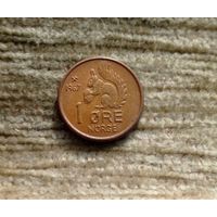 Werty71 Норвегия 1 эре 1967 белка