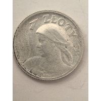 1 злотый 1924 г. ЖНИЦА, Польша.  СОСТОЯНИЕ!!!